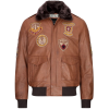 Men's Aviator Flying Pilot Bomber Jacket Timber Removable Black Fur Collar