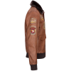 Men's Aviator Flying Pilot Bomber Jacket Timber Removable Black Fur Collar