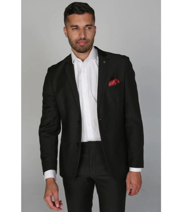 Parker - Men's Plain Black Blazer