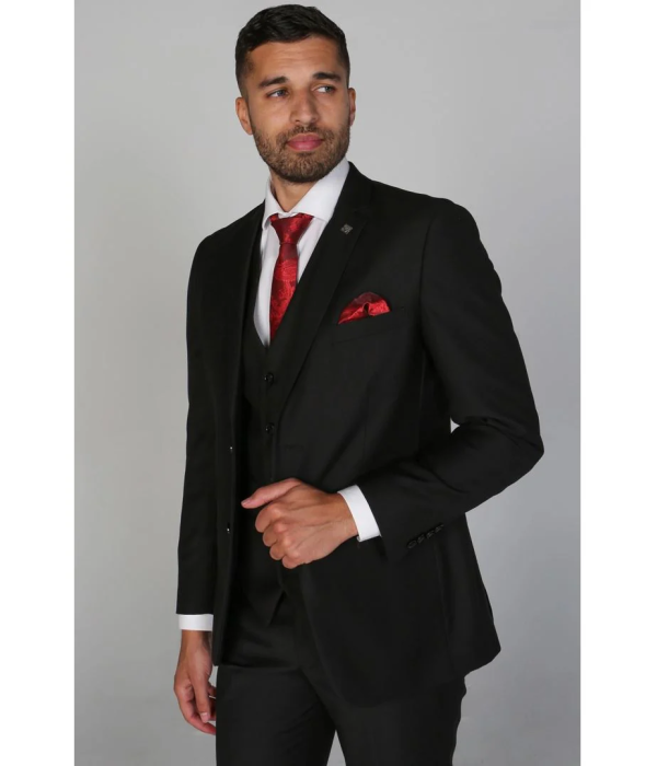 Parker - Men's Plain Black Blazer