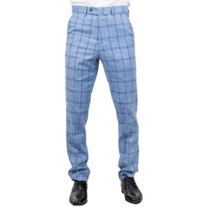 Plowman – Men’s Light Blue Checked Trousers