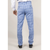 Plowman - Men's Light Blue Checked Trousers