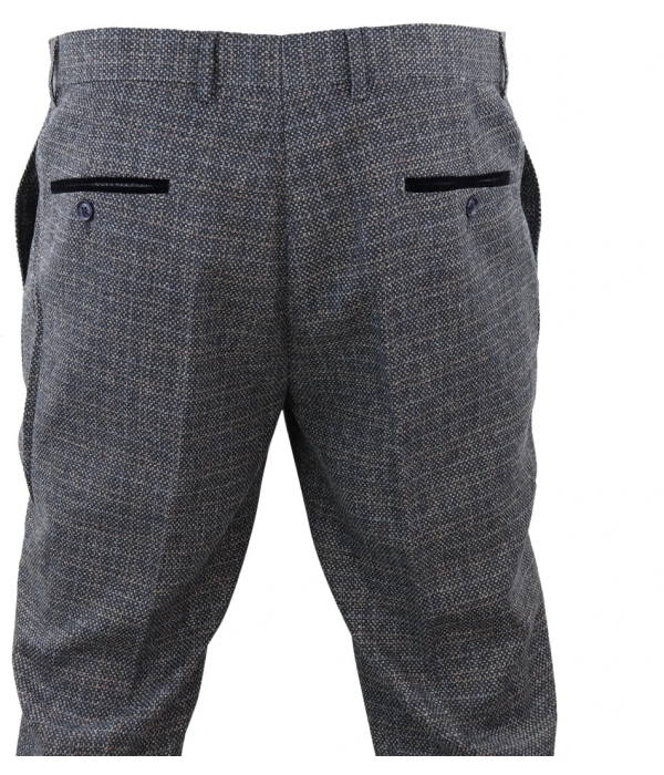 Ralph - Men's Navy Tweed Trousers