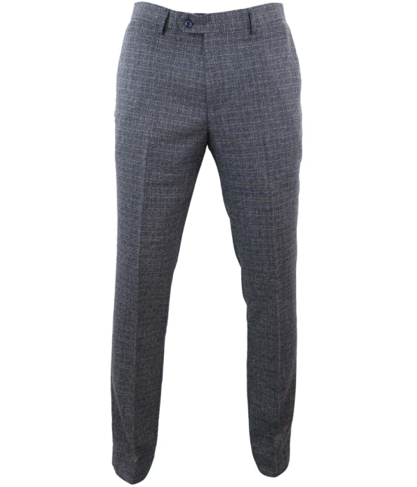 Ralph - Men's Navy Tweed Trousers