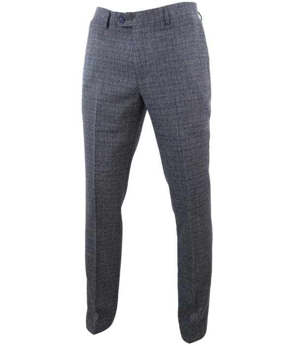 Ralph - Men's Navy Tweed Trousers