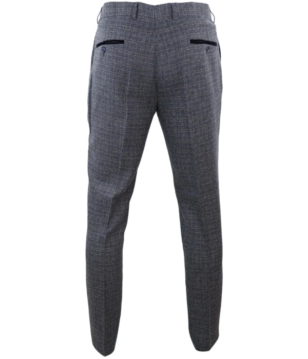 Ralph - Men's Navy Tweed Trousers