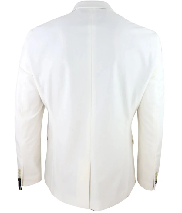 Rosa - Men's Soft Velvet Ivory Cream 1 Button Dinner Jacket Tuxedo Blazer Fit