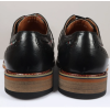 Ross - Men's Black Floral Skull Print Leather Brogue Shoes