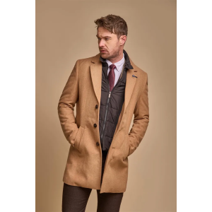 Sanford – Men’s Camel Wool Blend Overcoat