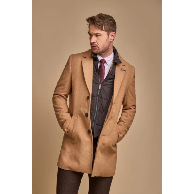 Sanford - Men's Camel Wool Blend Overcoat