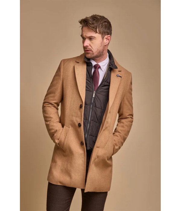 Sanford - Men's Camel Wool Blend Overcoat