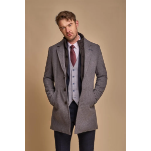 Sanford – Men’s Grey Wool Blend Overcoat