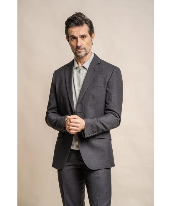 Seeba - Men's Classic Charcoal Blazer