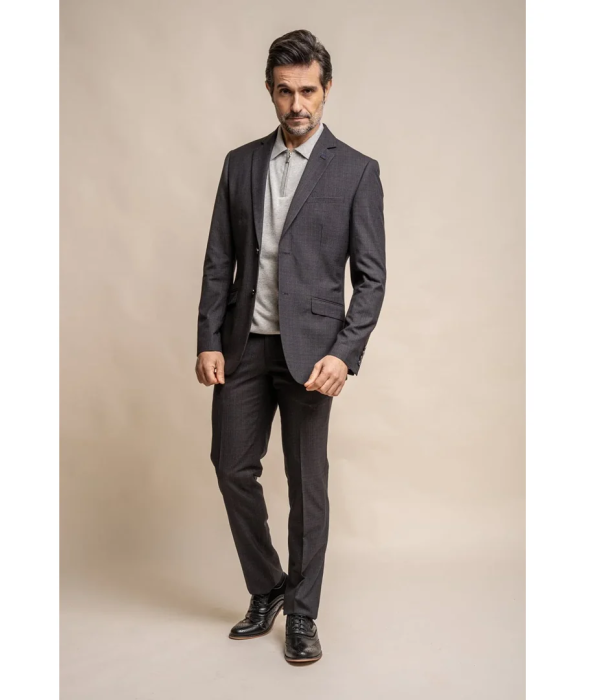 Seeba - Men's Classic Charcoal Blazer