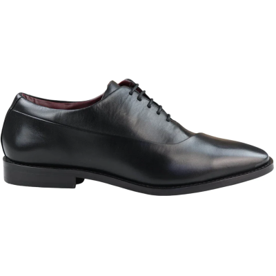 Mens Laced Real Leather Derby Shoes Smart Formal Classic Black