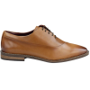 Mens Laced Real Leather Derby Shoes Smart Formal Classic Tan Brown