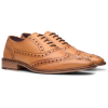 Mens Laced Brogues Shoes Classic Tailoring Tan Brown Vintage Formal Smart