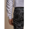 Georgi - Men's Black Floral Trousers