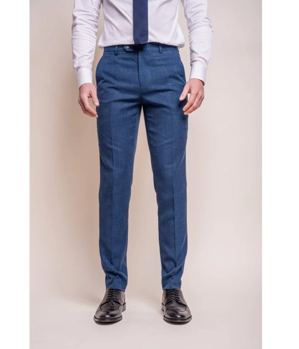 Miami - Men's Blue Crosshatch Trousers