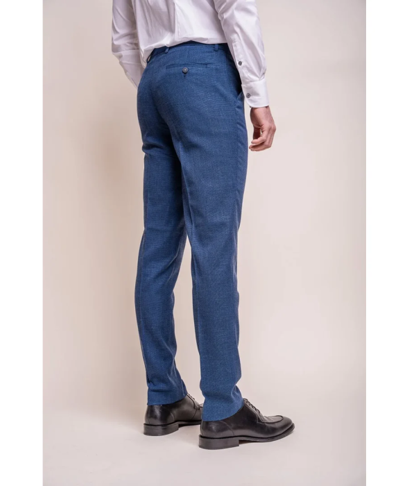 Miami - Men's Blue Crosshatch Trousers