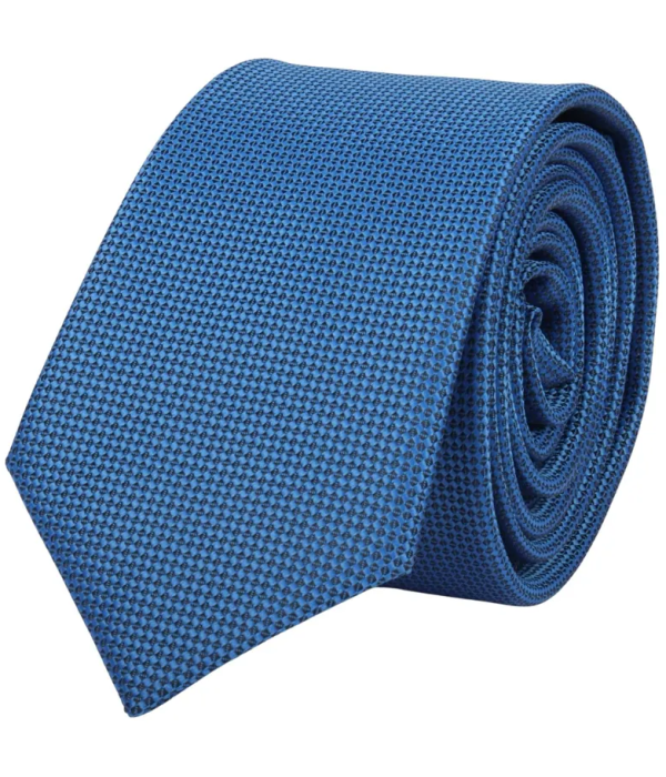 Men's Tie Pocket Sqaure Set Formal Solid Necktie - Blue