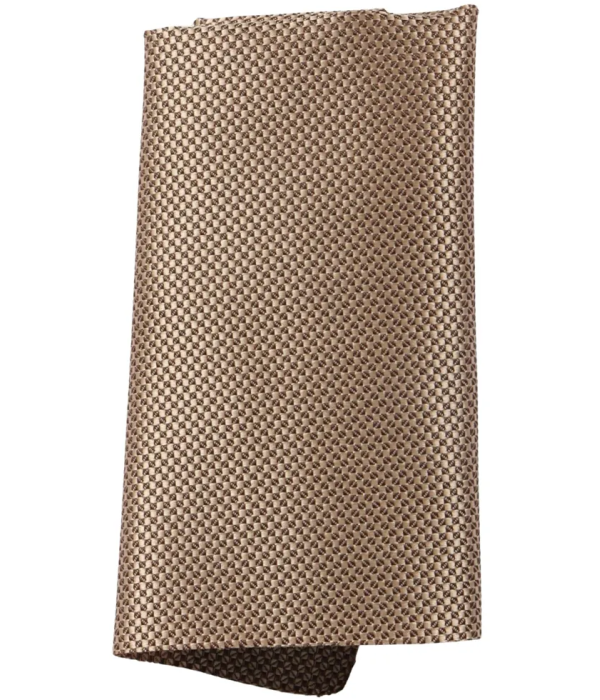 Men's Tie Pocket Sqaure Set Formal Solid Necktie - Bronze