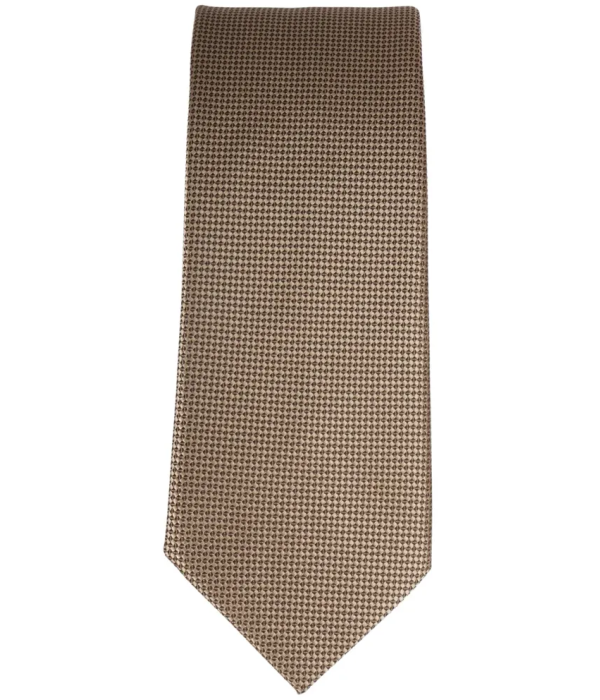 Men's Tie Pocket Sqaure Set Formal Solid Necktie - Bronze