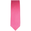 Men's Tie Pocket Sqaure Set Formal Solid Necktie - Fuschia