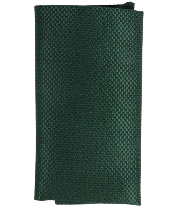 Men's Tie Pocket Sqaure Set Formal Solid Necktie - Green