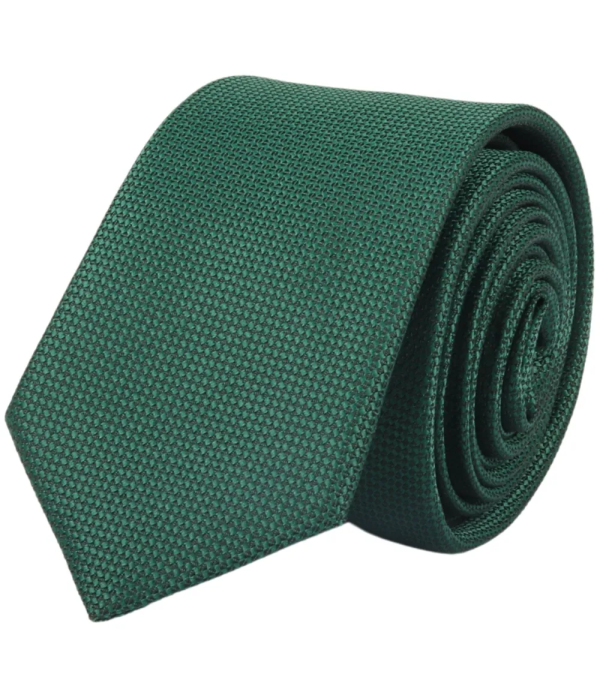 Men's Tie Pocket Sqaure Set Formal Solid Necktie - Green