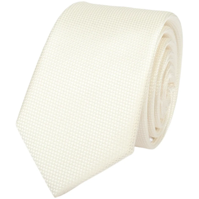 Men's Tie Pocket Sqaure Set Formal Solid Necktie - Ivory