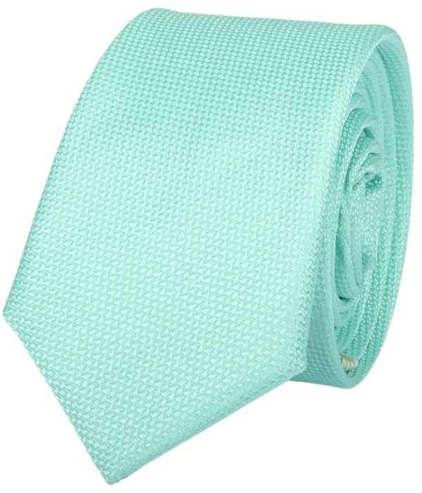 Men's Tie Pocket Sqaure Set Formal Solid Necktie - Mint