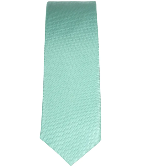 Men's Tie Pocket Sqaure Set Formal Solid Necktie - Mint