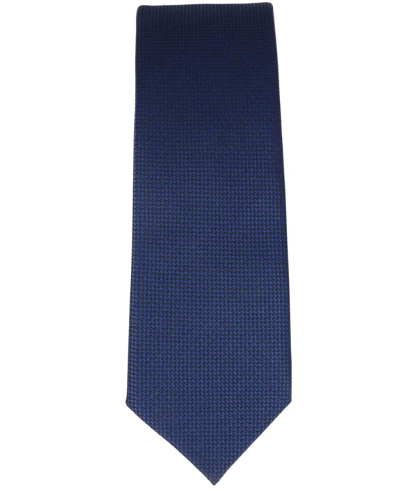 Men's Tie Pocket Sqaure Set Formal Solid Necktie - Navy