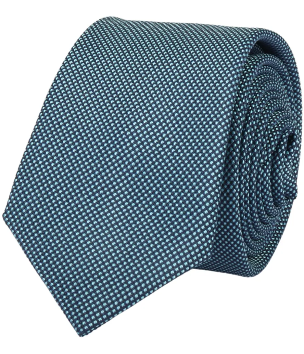 Men's Tie Pocket Sqaure Set Formal Solid Necktie - Turquoise