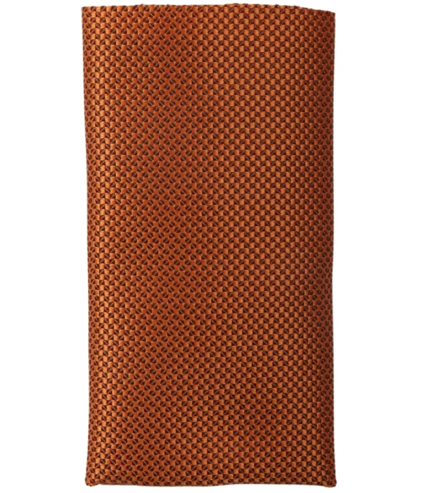 Men's Tie Pocket Sqaure Set Formal Solid Necktie - Rust