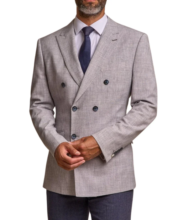 Tokyo - Men's Grey Double Breasted Blazer