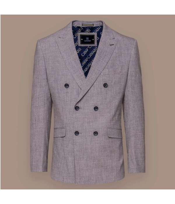 Tokyo - Men's Grey Double Breasted Blazer