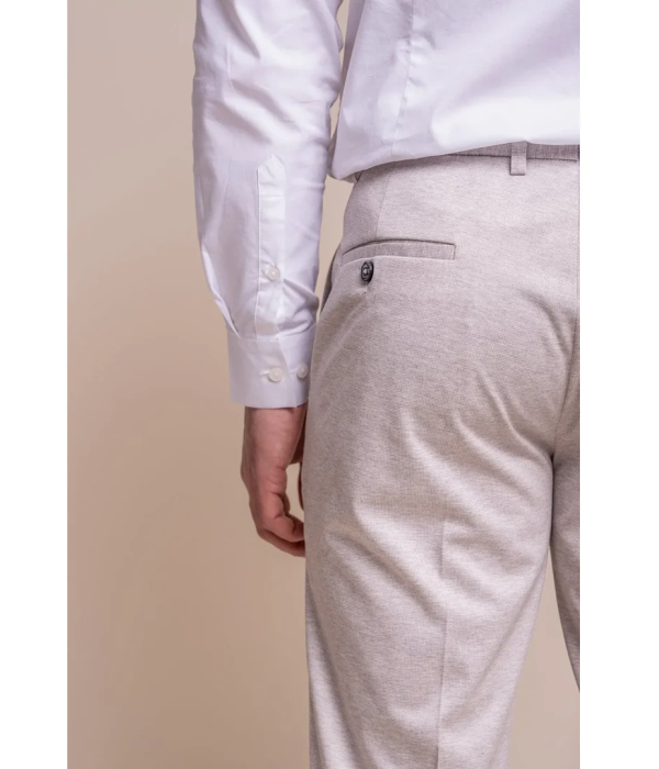 Valencia - Men's Classic Cream Trousers