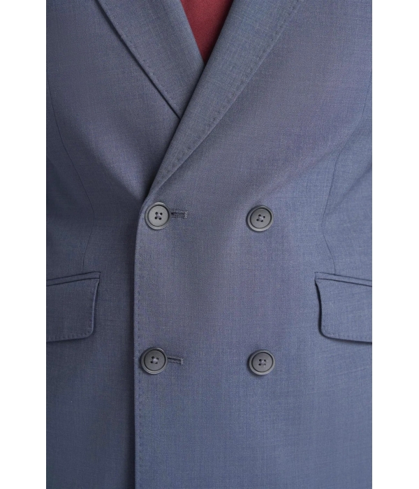 Victorious - Men's Grey Double Breasted Blazer