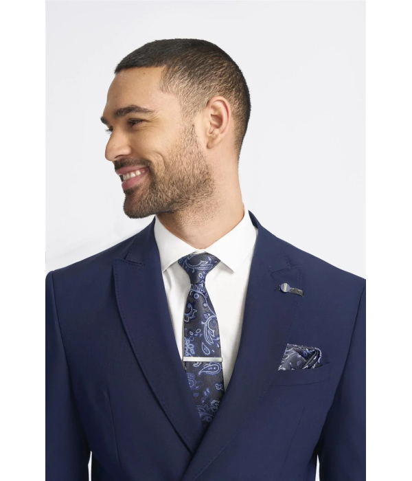 Victorious - Men's Navy Blue Double Breasted Blazer