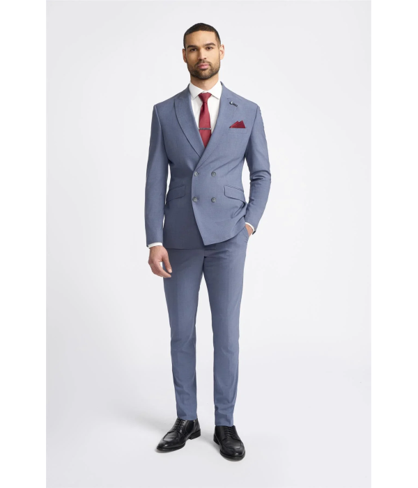 Victorious - Men's Grey 2 Piece Double Breasted Suit