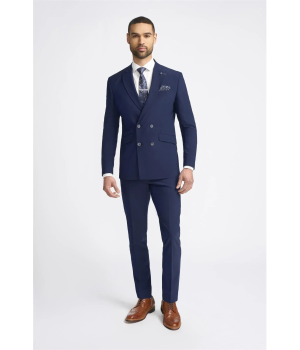 Victorious - Men's Navy 2 Piece Double Breasted Suit