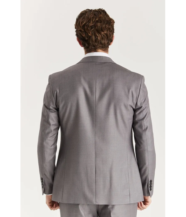 Edward - Men's Grey 3 Piece Stitch Lapel Classic Suit