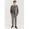 Edward - Men's Grey 3 Piece Stitch Lapel Classic Suit