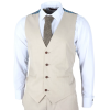 IM04 - Men's Beige 3 Piece Tailored Fit Wedding Suit