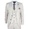 IM05 - Men's 3 Piece Cream Classic Wedding Suit