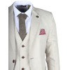 IM05 - Men's 3 Piece Cream Classic Wedding Suit