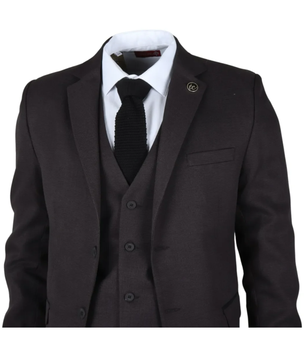 IM06 - Men's 3 Piece Charcoal Grey Classic Suit