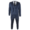IM07 - Men's 3 Piece Navy Blue Classic Suit